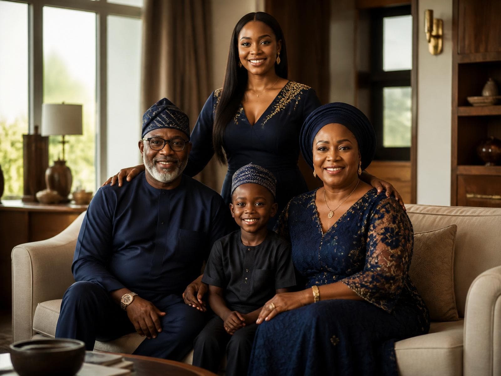 A Nigerian family together at home